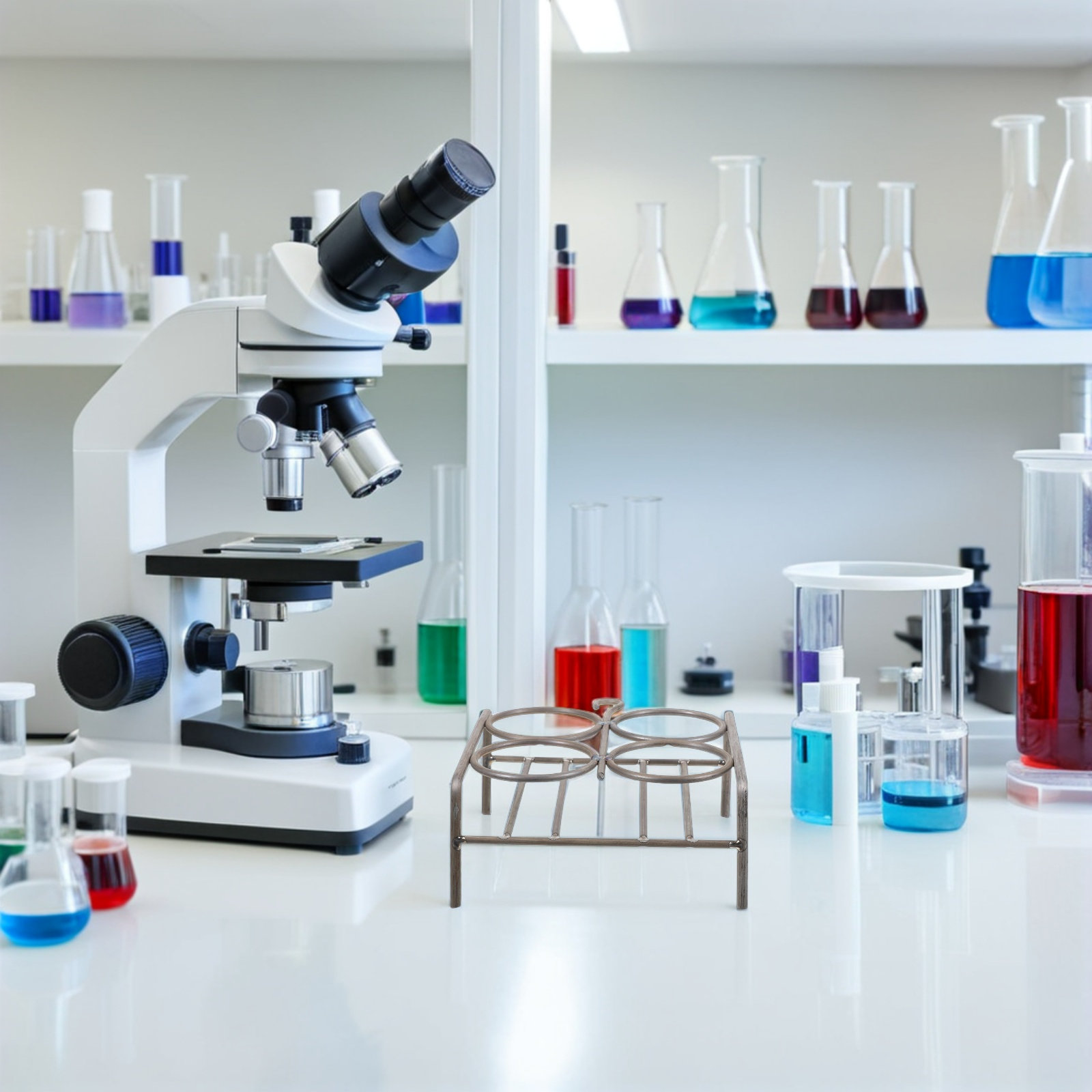 Lab Equipment - Supporto per crogioli in metallo, griglia
