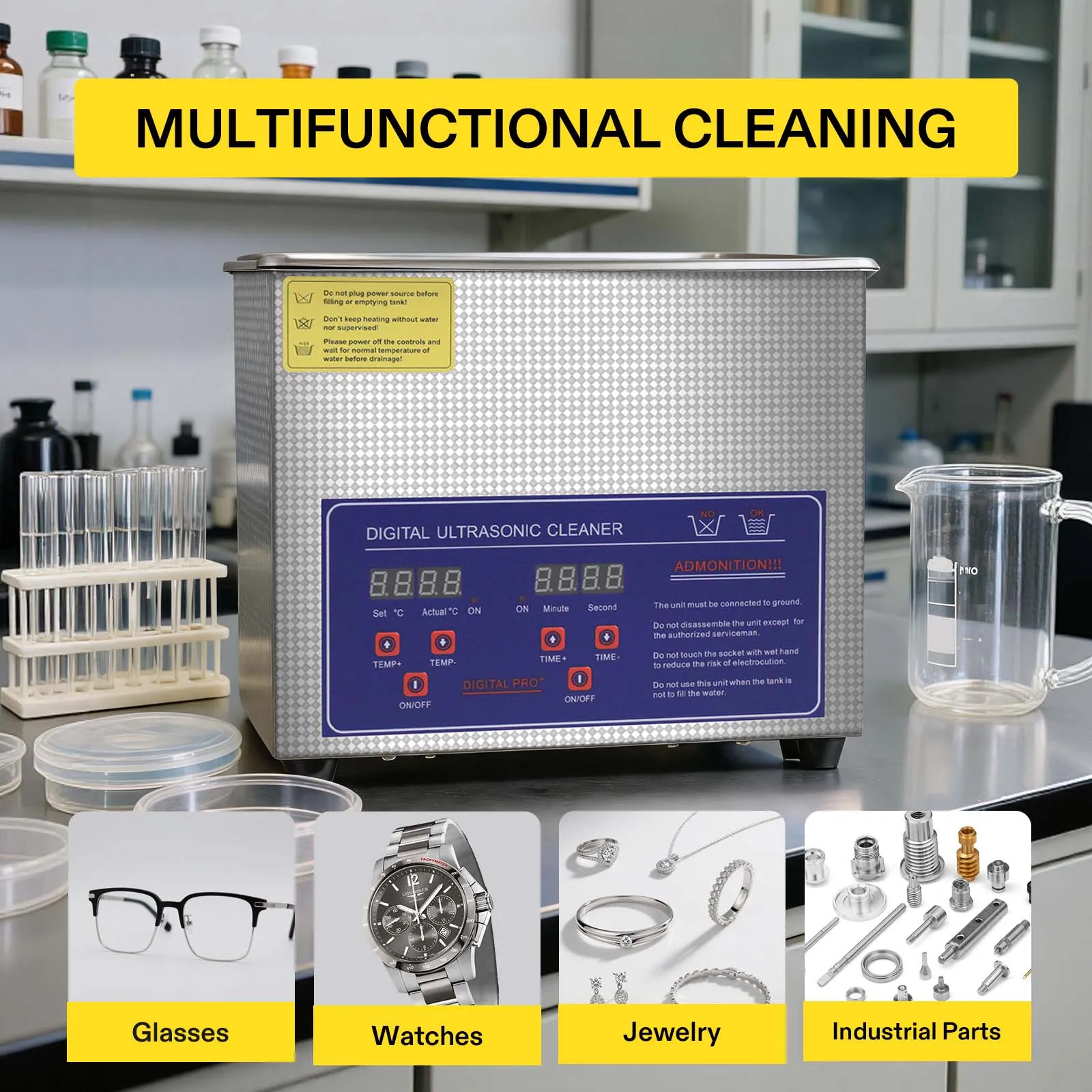Ultrasonic Cleaner 30L Industrial - SIHAO, pulitore industriale a ultrasuoni per