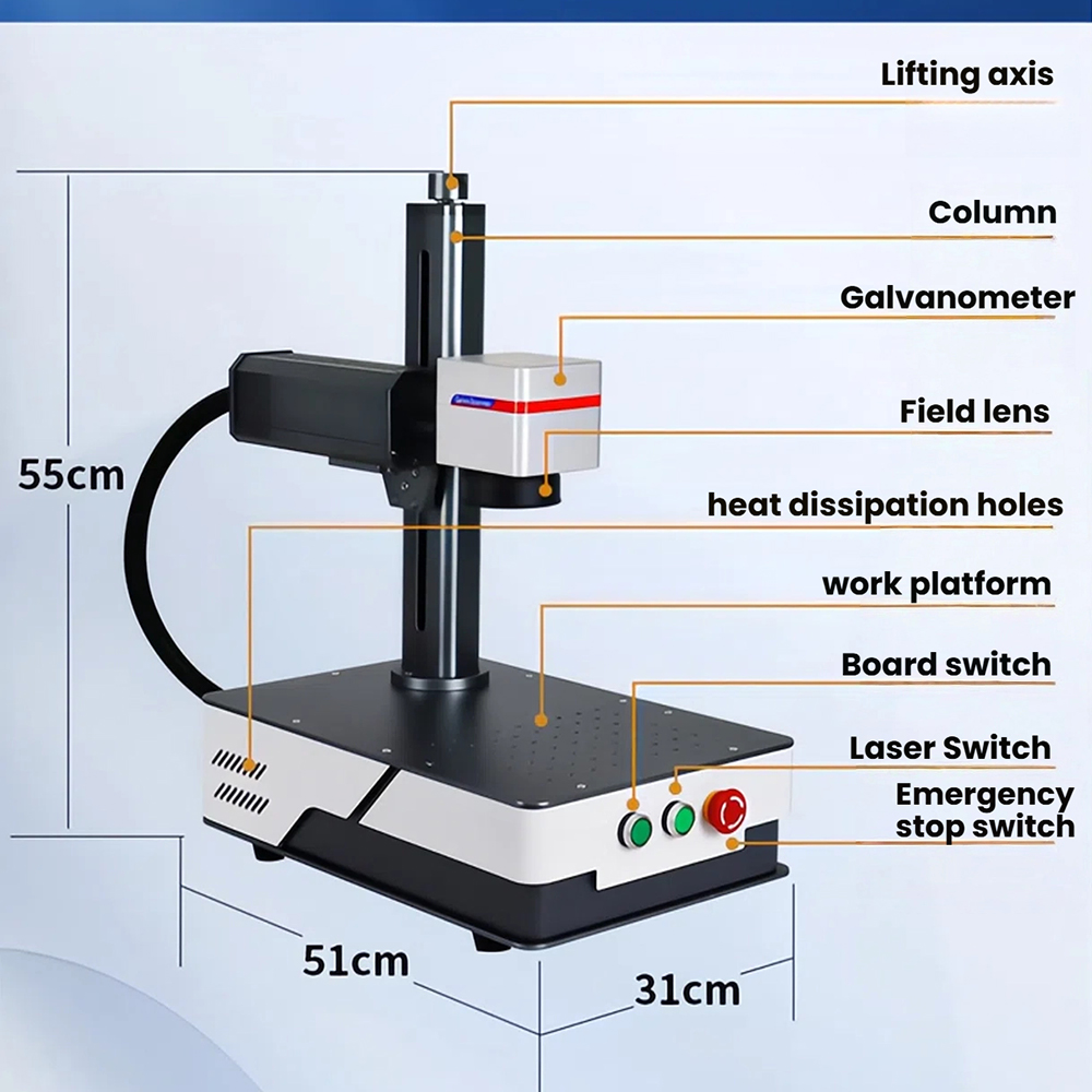 WaveTopSign 20W 30W Macchina p - Fiber Laser Marking Machine 30W recensione e prezzo